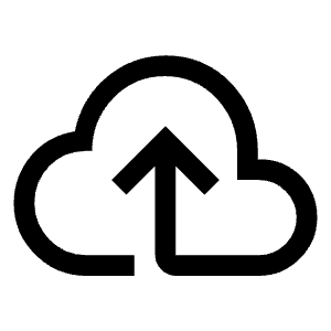 Cloud Upload Icon from Sharp Line - Material Symbols Set