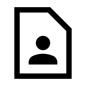 Contact Page Icon from Sharp Line - Material Symbols Set