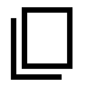 Content Copy Icon from Sharp Line - Material Symbols Set