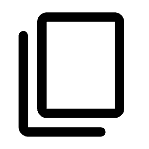 Content Copy Icon from Rounded Line - Material Symbols Set
