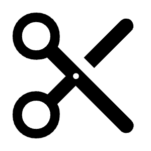 Content Cut Fill Icon from Rounded Fill - Material Symbols Set