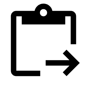Content Paste Go Fill Icon from Outlined Fill - Material Symbols Set