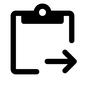 Content Paste Go Fill Icon from Rounded Fill - Material Symbols Set