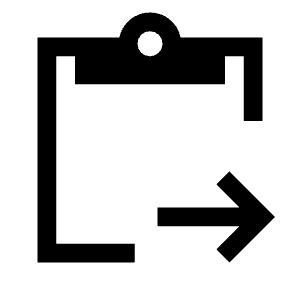 Content Paste Go Fill Icon from Sharp Fill - Material Symbols Set