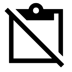 Content Paste Off Icon from Sharp Line - Material Symbols Set