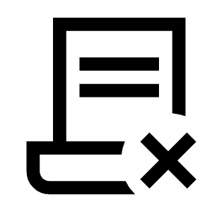 Contract Delete Icon from Sharp Line - Material Symbols Set
