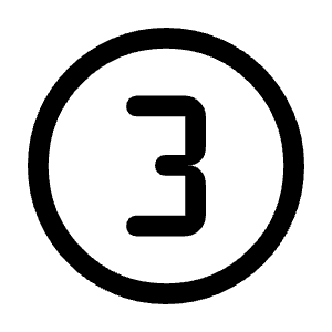 Counter 3 Icon from Rounded Line - Material Symbols Set