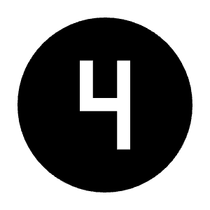 Counter 4 Fill Icon from Outlined Fill - Material Symbols Set