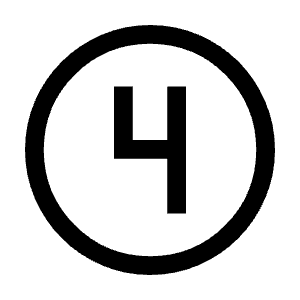 Counter 4 Icon from Outlined Line - Material Symbols Set