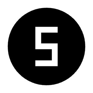 Counter 5 Fill Icon from Sharp Fill - Material Symbols Set