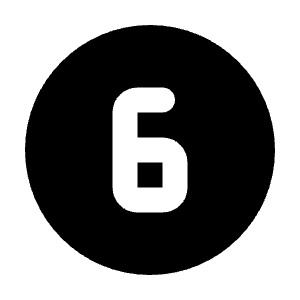 Counter 6 Fill Icon from Rounded Fill - Streamline Material Free Set