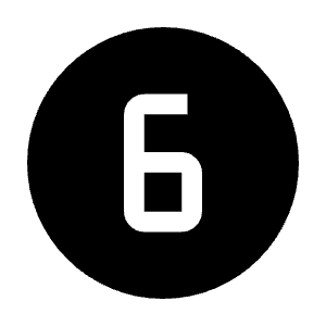 Counter 6 Fill Icon from Outlined Fill - Material Symbols Set