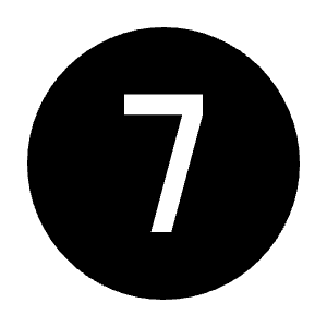 Counter 7 Fill Icon from Sharp Fill - Material Symbols Set