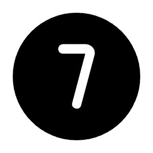 Counter 7 Fill Icon from Rounded Fill - Material Symbols Set