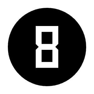 Counter 8 Fill Icon from Sharp Fill - Material Symbols Set