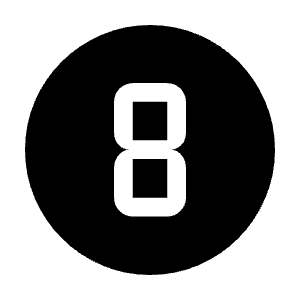 Counter 8 Fill Icon from Rounded Fill - Material Symbols Set