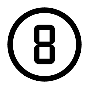 Counter 8 Icon from Rounded Line - Material Symbols Set