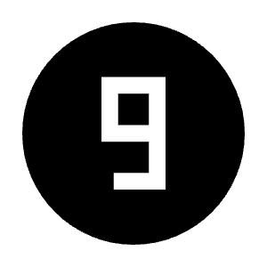 Counter 9 Fill Icon from Sharp Fill - Material Symbols Set