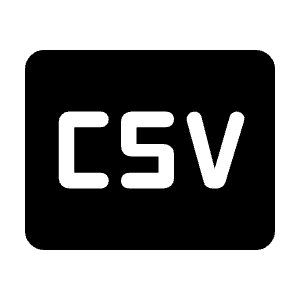 Csv Fill Icon from Rounded Fill - Material Symbols Set