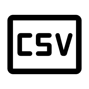 Csv Icon from Rounded Line - Material Symbols Set