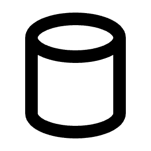 Cylinder Shape Icon from Sharp Line - Streamline Material Free Set