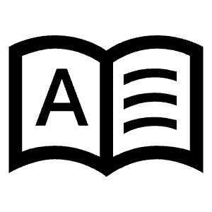 Dictionary Icon from Sharp Line - Material Symbols Set