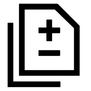 Difference Icon from Sharp Line - Material Symbols Set