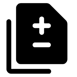 Difference Fill Icon from Rounded Fill - Material Symbols Set