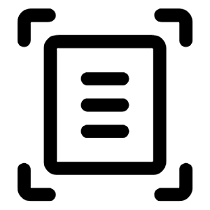 Document Scanner Icon from Rounded Line - Material Symbols Set