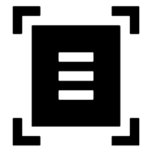 Document Scanner Fill Icon from Sharp Fill - Material Symbols Set