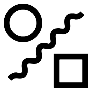 Draw Abstract Icon from Sharp Line - Material Symbols Set