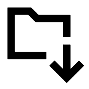 Drive Folder Download Icon from Sharp Line - Streamline Material Free Set