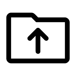 Drive Folder Upload Icon from Rounded Line - Material Symbols Set