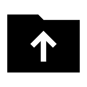 Drive Folder Upload Fill Icon from Sharp Fill - Material Symbols Set
