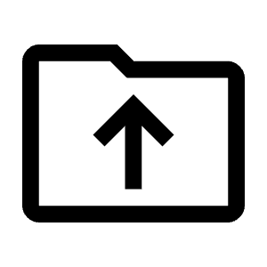 Drive Folder Upload Icon from Outlined Line - Material Symbols Set