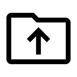 Drive Folder Upload Icon from Sharp Line - Material Symbols Set