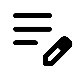 Edit Note Icon from Rounded Line - Material Symbols Set