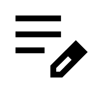 Edit Note Icon from Sharp Line - Material Symbols Set