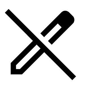 Edit Off Icon from Outlined Line - Material Symbols Set