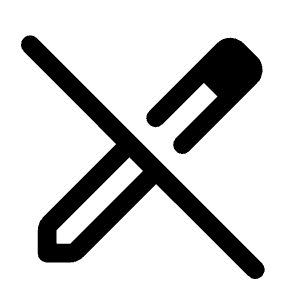 Edit Off Icon from Rounded Line - Material Symbols Set