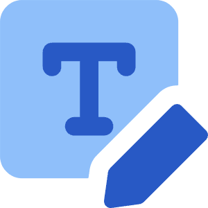 Edit Text Write Filled Icon from Core Flat Set