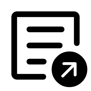 Export Notes Icon from Rounded Line - Material Symbols Set