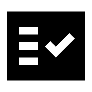 Fact Check Fill Icon from Sharp Fill - Material Symbols Set