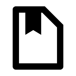 File Bookmark Icon from Outlined Line - Streamline Material Free Set