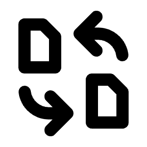 File Convert Icon from Rounded Line - Streamline Material Free Set