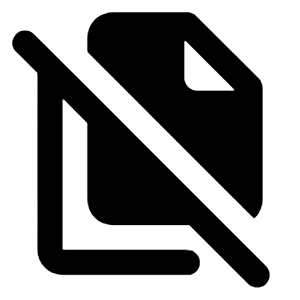 File Copy Off Fill Icon from Rounded Fill - Streamline Material Free Set