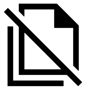 File Copy Off Icon from Sharp Line - Material Symbols Set