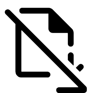 File Save Off Icon from Rounded Line - Material Symbols Set