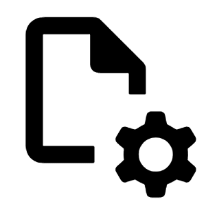 File Setting Gear Icon from Rounded Line - Streamline Material Free Set