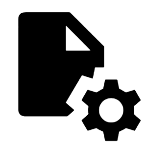 File Setting Gear Fill Icon from Outlined Fill - Streamline Material Free Set
